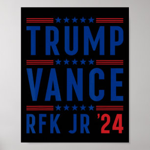 Póster Trump Vance Kennedy Presidente Elección Republican