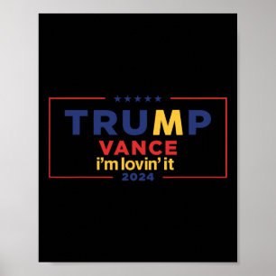 Póster Trump Vance Me Encanta 2025 Frase Divertida Cita T