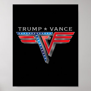 Póster Trump Vance Tv Rocker Logo Vintage Trump Vance 202