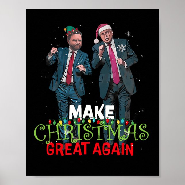 Póster Trump Vance vuelve a hacer a los Navidades geniale (Frente)