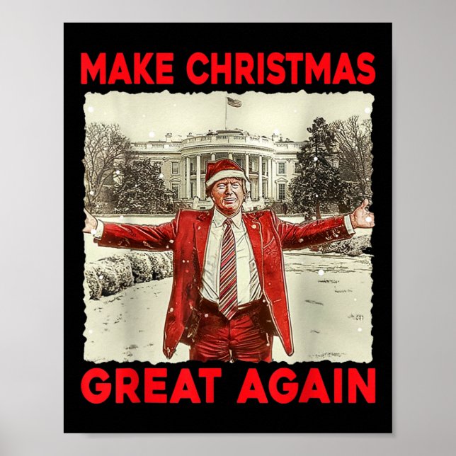 Póster Trump vuelve a hacer grande a los Navidades (Frente)