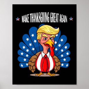 Póster Trump vuelve a hacer grande el día de Acción de Gr