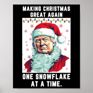 Póster Trump vuelve a hacer grandes a los Navidades un co