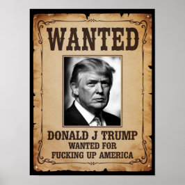 Póster Trump Wanted Poster