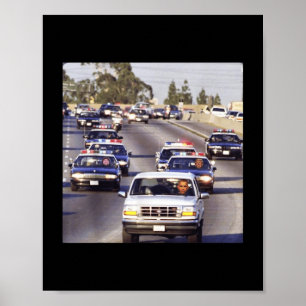 Póster Trump Y Jd Vance En Autos De La Policía Persiguien