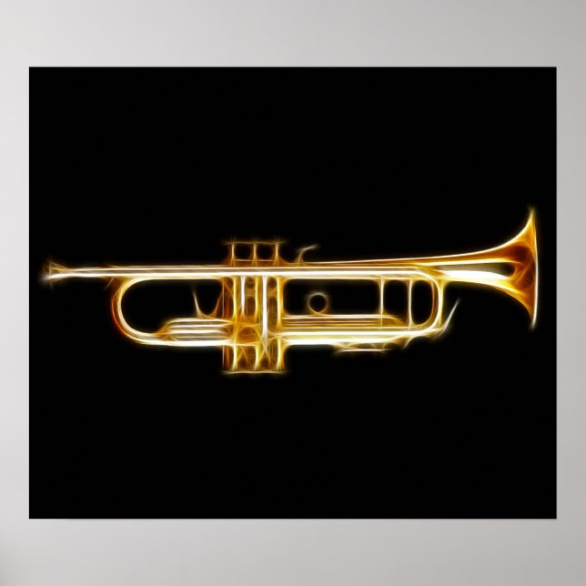 Póster Trumpet Brass Horn Wind Instrumento musical (Frente)