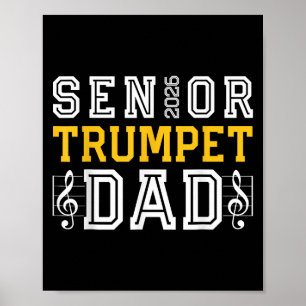 Póster Trumpet Dad, retro senior, 2026