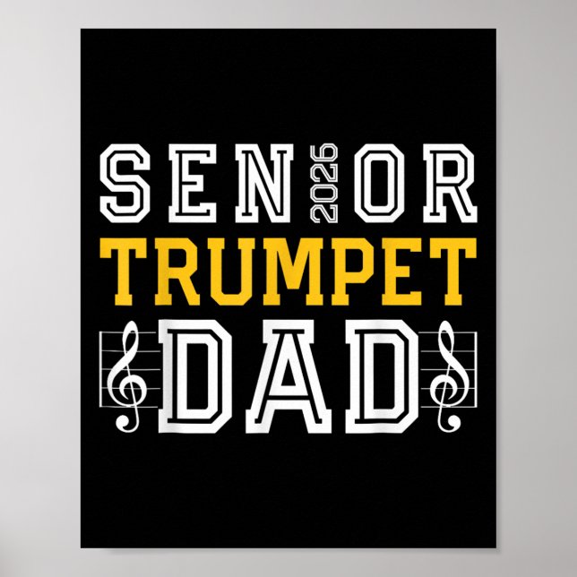 Póster Trumpet Dad, retro senior, 2026 (Frente)