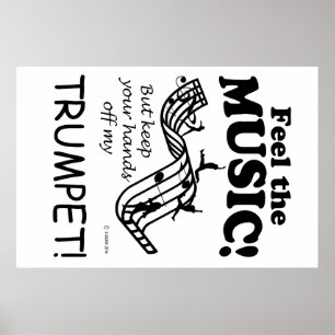 Póster Trumpet Siente la música