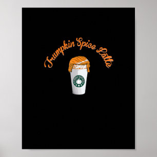 Póster Trumpkin Calabaza Spice latente café feriado