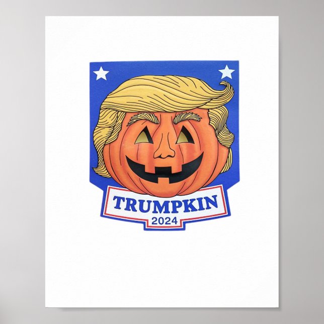 Póster Trumpkin Classic - Cita divertida de Halloween (Frente)