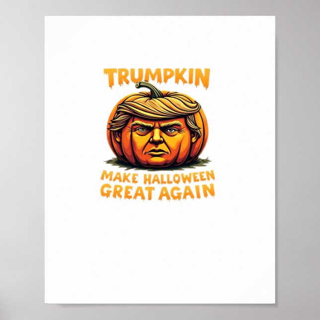 Póster Trumpkin de Halloween vuelve a hacer grande a Hall (Frente)