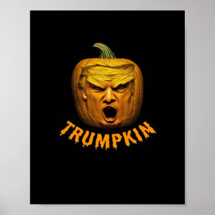 Póster Trumpkin - Funny Donald Pumpkin Halloween Classic
