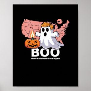 Póster Trumpkin Gracioso Boo Halloween - Calabaza Trumpki