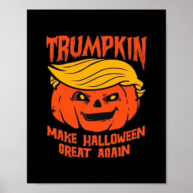 Póster Trumpkin Halloween Calabaza Elección (Frente)