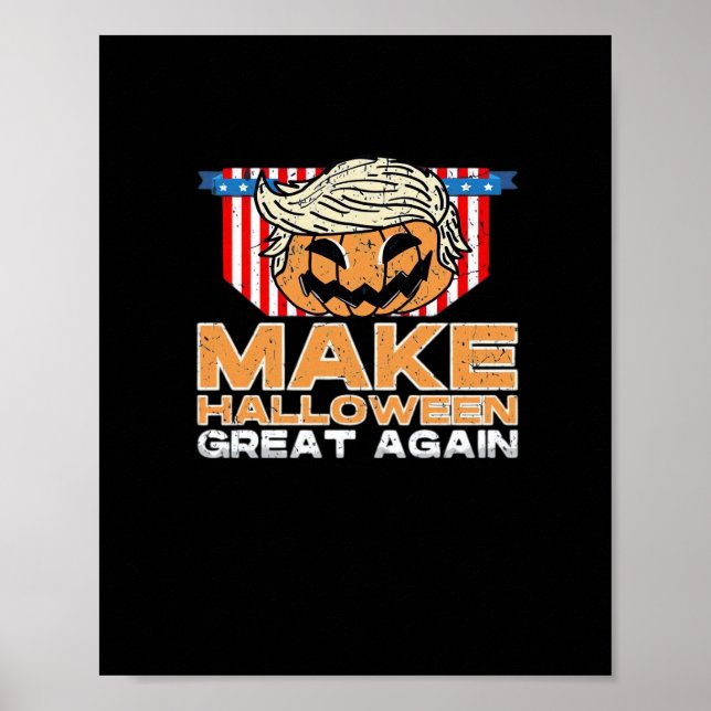 Póster Trumpkin Halloween Vintage Political Funny (Frente)