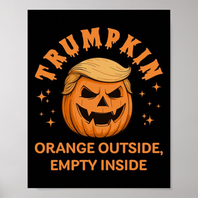 Póster Trumpkin Naranja afuera de la divertida Halloween  (Frente)