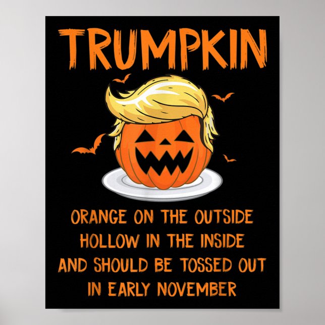 Póster Trumpkin Naranja en la Hallowee antitrump exterior (Frente)