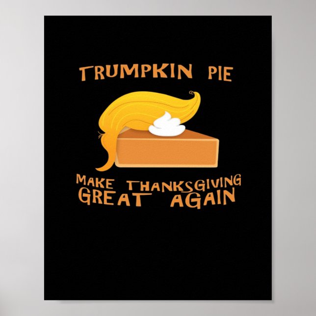 Póster Trumpkin Pie Acción de Gracias (Frente)