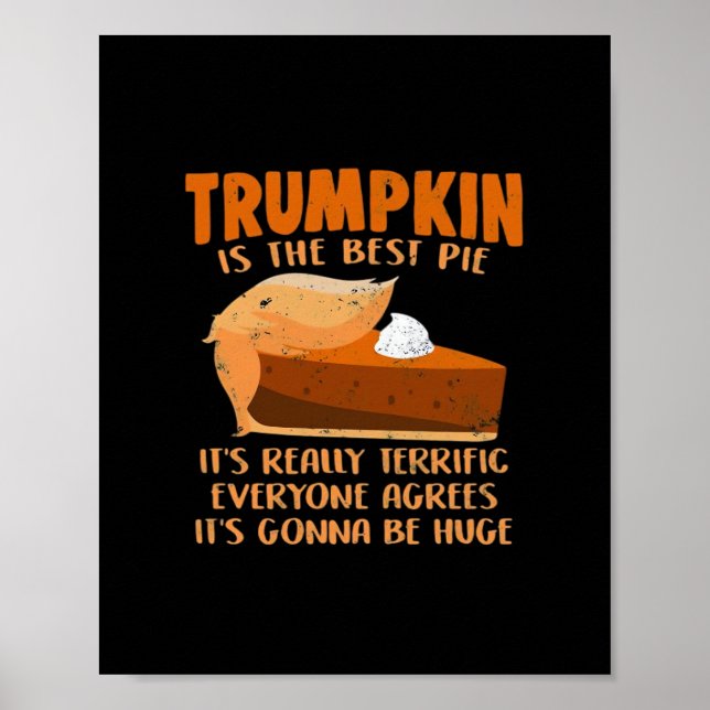 Póster Trumpkin Pie Funny Design - Fiesta de Acción de Gr (Frente)