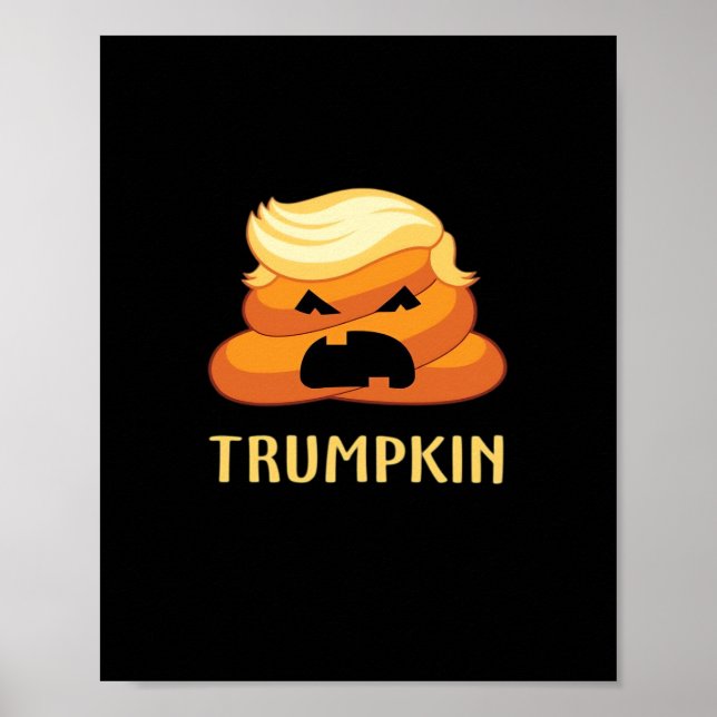 Póster Trumpkin Poop Funny Halloween (Frente)