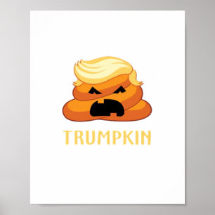 Póster Trumpkin Poop Funny Halloween
