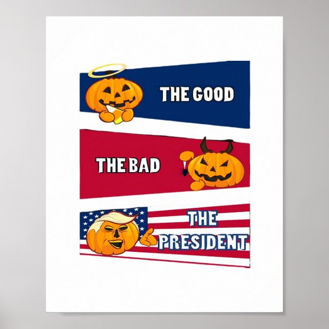 Póster Trumpkin presidente Halloween (Frente)