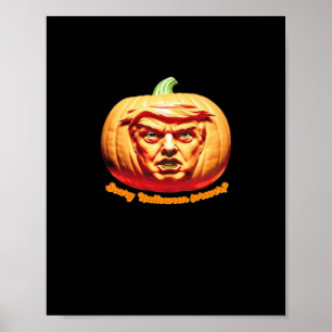 Póster Trumpkin Scary Halloween Calabaza Mejor Diseño de 