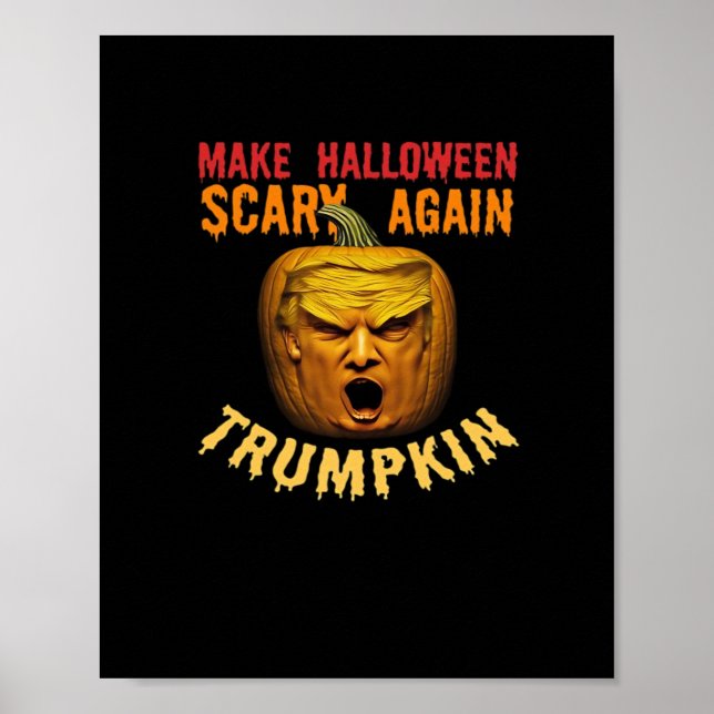 Póster Trumpkin vuelve a asustar a Halloween - Funny Dona (Frente)