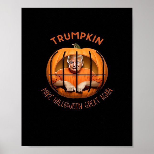 Póster Trumpkin vuelve a hacer grande a Halloween - másca (Frente)