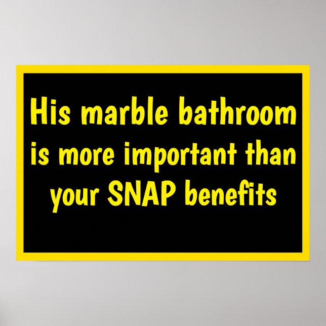 Póster Trumps Marble Bathroom (Frente)