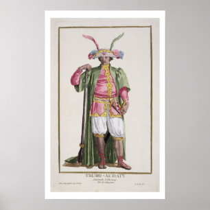 Póster Truro-audatía, rey de Dahomey de 'Receuil des Es