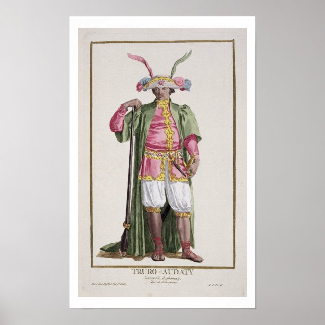 Póster Truro-audatía, rey de Dahomey de 'Receuil des Es (Frente)
