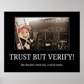 Póster TRUST BUT VERIFY! Poster