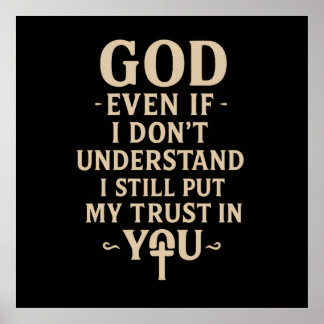 Póster Trust You Christian Faith Quote