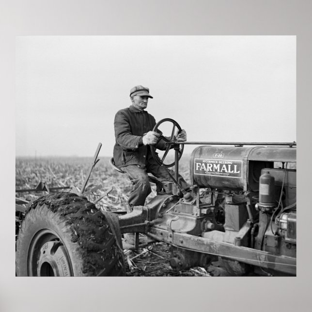 Póster Trusty Old Tractor, años 30 (Frente)
