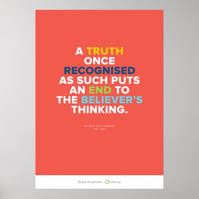 Póster Truth Puts an End to a Believer's Thinking (Frente)