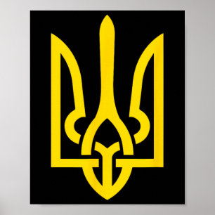Póster Tryzub Símbolo de Ucrania