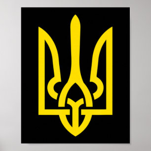 Póster Tryzub Symbol of Ukraine Ukraine Patriot Stand wit