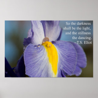 Póster TS Eliot cita la gota de agua en Iris