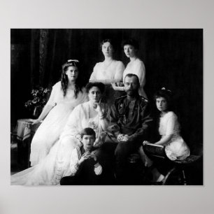 Póster Tsar Nicolás II y su familia - 1913