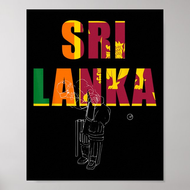 Póster Tsman de cricket de Sri Lanka  (Frente)