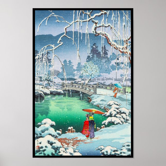 Póster Tsuchiya Koitsu esboza lugares famosos en Japón (Frente)