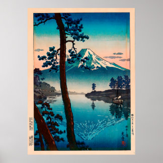 Póster Tsuchiya Koitsu – Fuji desde la bahía de Tago