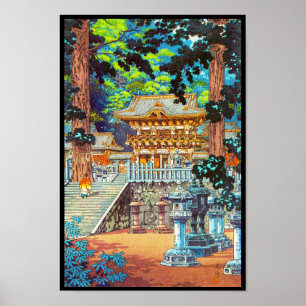 Póster Tsuchiya Koitsu La puerta Yomei el santuario Nikko
