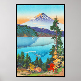 Póster Tsuchiya Koitsu Lake Ashi en las colinas de Hakone