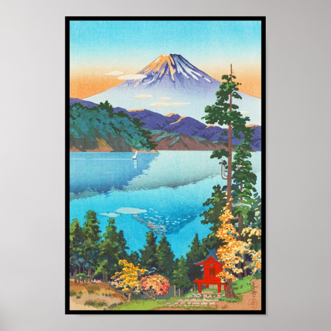 Póster Tsuchiya Koitsu Lake Ashi en las colinas de Hakone (Frente)