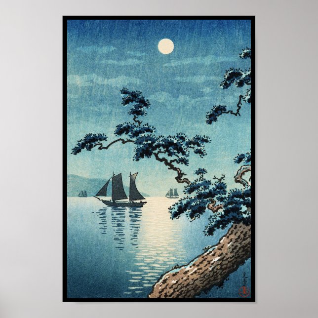 Póster Tsuchiya Koitsu Maiko Sea Shore Shin hanga (Frente)