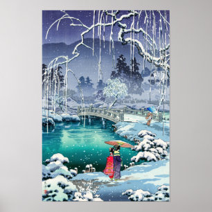 Póster Tsuchiya Koitsu - Nieve de primavera en Maruyama