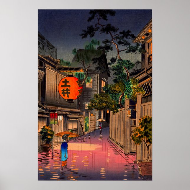 Póster Tsuchiya Koitsu - Noche en Ushigome (Frente)